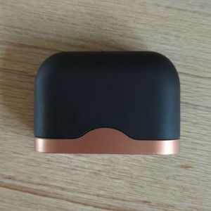 Sony Earbud Charging Case in Black and Rose Gold Accent